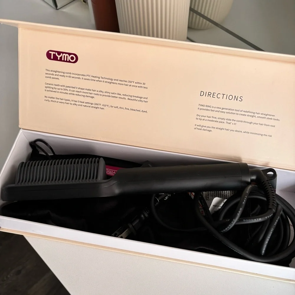 Tymo Hair Straightener with Pink Accents - Picture 2 of 3